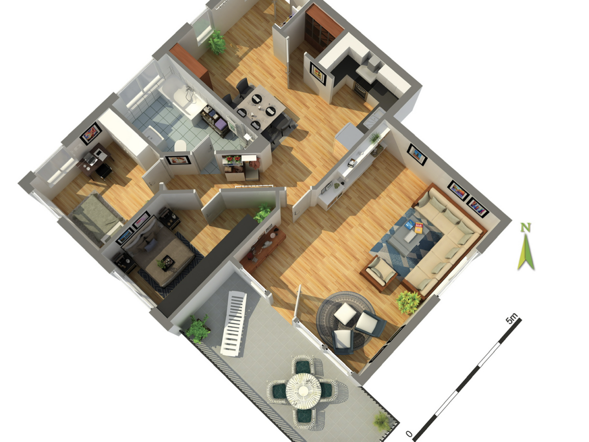 Grundriss_3D - nicht maßstabsgerecht